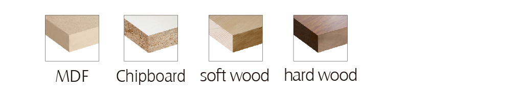 wood type MDF, chipboard, solid wood