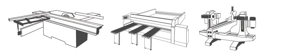 Cross cutting saw machine